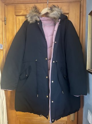 Chaquetón Reversible Negro y Rosa