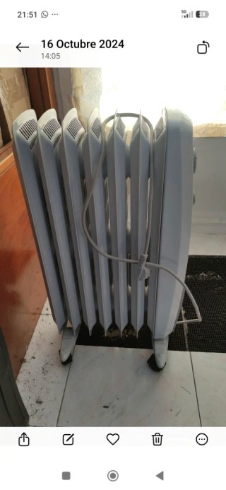 Radiador Eléctrico de Aceite Blanco