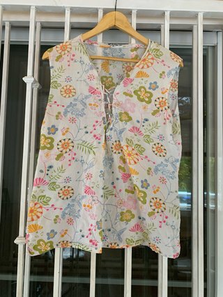 Blusa Estampada Sin Mangas