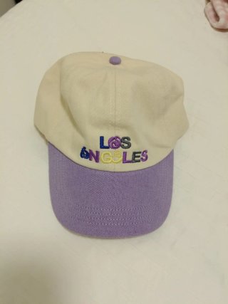 Gorra Los Angeles Beige y Morada
