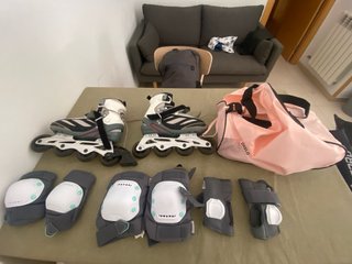 Patines en línea con set de protecciones
