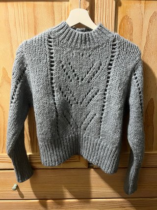 Jersey de punto Zara azul/gris