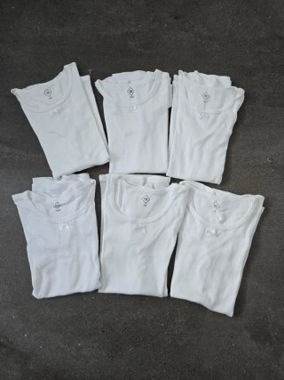 Pack de 6 Camisetas Interiores Niña Tex