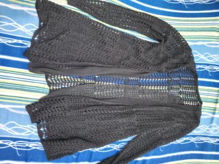 Chaqueta de punto negra