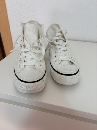 Bambas de bota con plataforma blancas