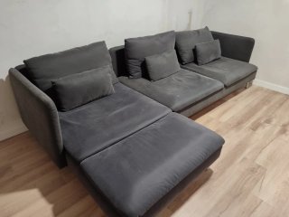 Sofá Chaise Longue Gris