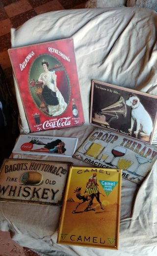 Set de 5 Carteles Publicitarios Vintage