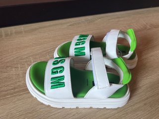 Sandalias MSGM Blancas y Verdes
