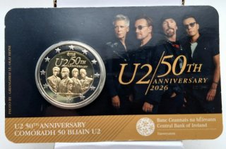 Moneda 2 Euro Irlanda 2026 U2 50 Aniversario