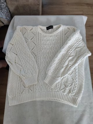 Jersey de punto blanco Cortefiel