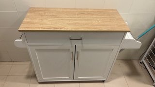 Mesa Auxiliar de Cocina con Cajón y Armario