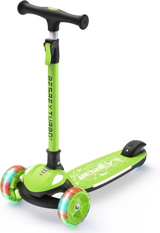Patinete infantil 3 ruedas LED plegable regulable