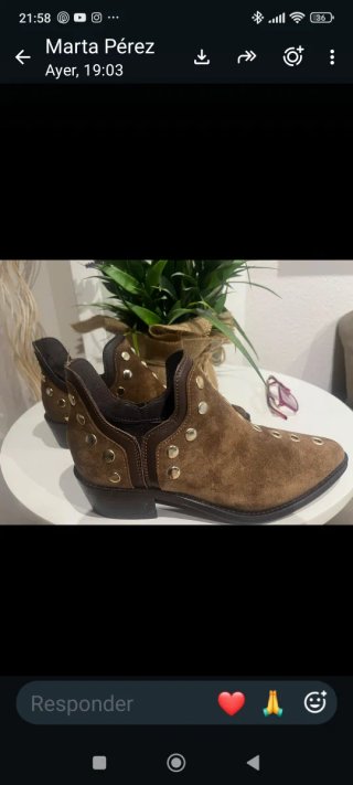 Botines de Ante Camel Talla 36