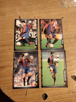 4 Cromos Mundicromo FC Barcelona 2004