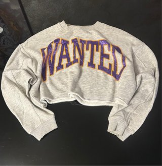 Sudadera Crop Top Gris