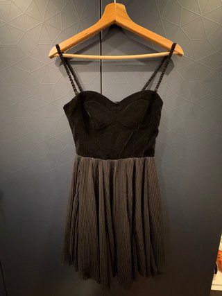 Vestido Zara de Fiesta Negro Estilo Corsé
