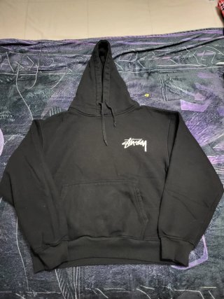 Sudadera con capucha negra stussy