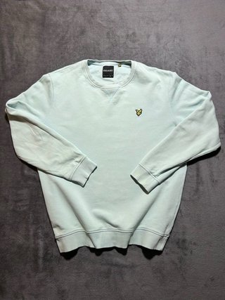 Lyle & Scott - Sudadera Azul Cielo de Cuello Redon