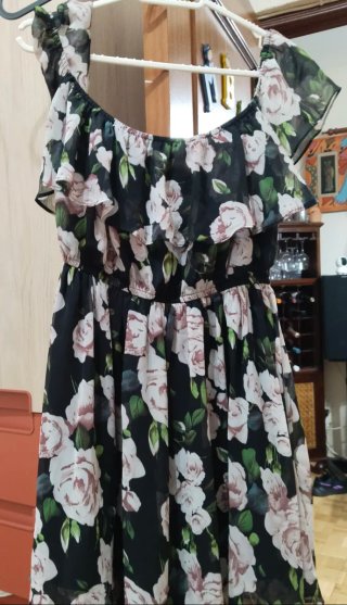 Vestido de Fiesta con Flores Talla S