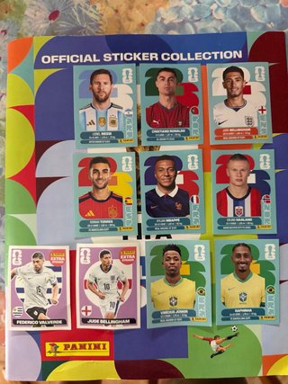 Pack 10 Cromos Panini Mundial