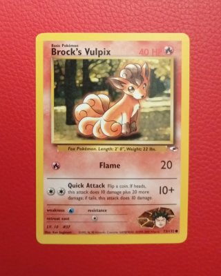 Carta Pokémon Brock's Vulpix Gym Heroes