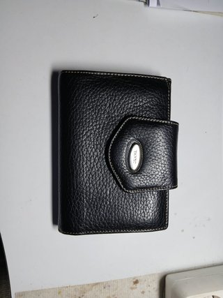 Cartera Monedero Yanko de Piel Negra