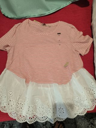 Blusa salsa Rosa y Blanca Talla xs-s