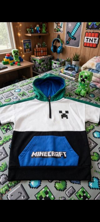 Sudadera Minecraft con Capucha niño 7-9 años