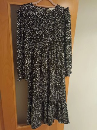 Vestido largo estampado Mango