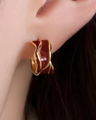 Pendientes de Aro con Diseño Ondulado