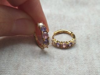 Pendientes de aro dorados