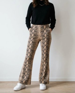 Pantalón Acampanado Zara Serpiente Talla S