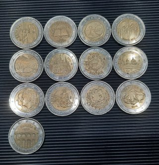 Colección de 13 Monedas de 2€ de España