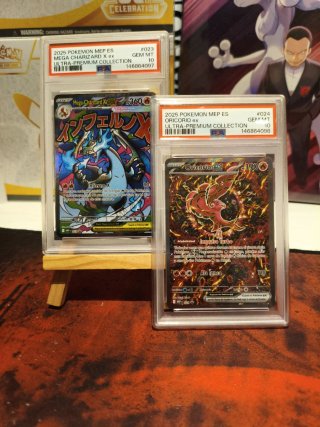 Cartas Pokémon Charizard y Oricorio PSA 10