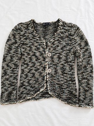 Chaqueta Zara S punto tweed multicolor