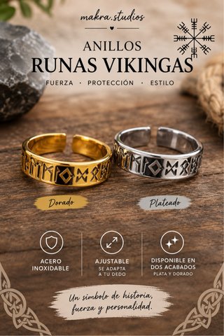 Anillo Runas Vikingas