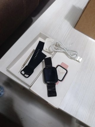 Smartwatch Negro con Correa Intercambiable
