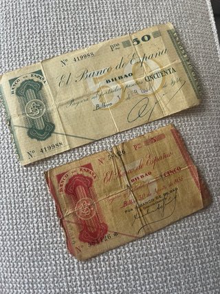 Billete Antiguo 50 ptas Banco de España+ regalo