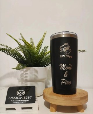Vaso de Metal Personalizado Negro
