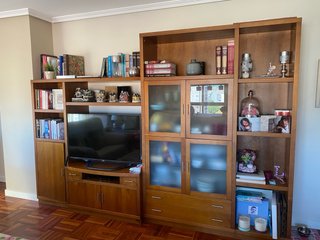 Mueble de Salón de Madera de Pino Macizo