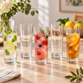 Pack de 5 Vasos de Tubo con base sólida