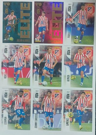Lote 9 Cromos Atlético de Madrid Megacracks 2026/2