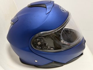 Casco Shoei NEOTEC II Azul con Bluetooth SENA