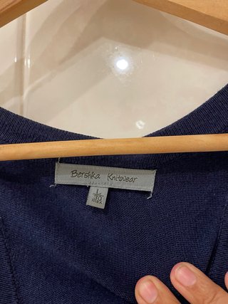 Chaleco azul de lana Bershka