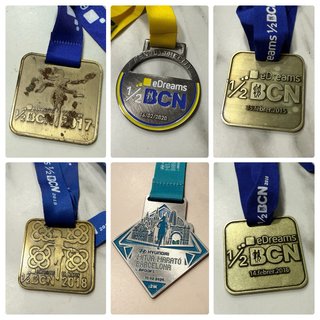 Set de 6 Medallas 1/2 Marató Barcelona