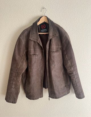 Chaqueta de cuero marrón Reward