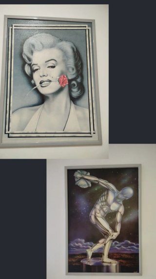 2 Cuadros Retro: Marilyn Monroe y Robot