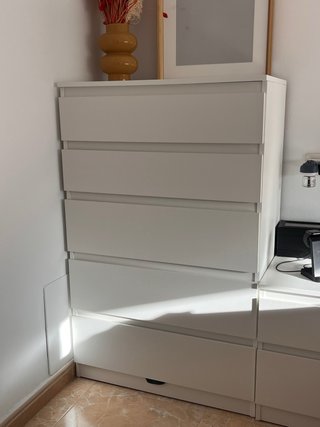 Cómoda Ikea Malm Blanca 5 Cajones