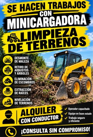 Servicios de Minicargadora con Conductor