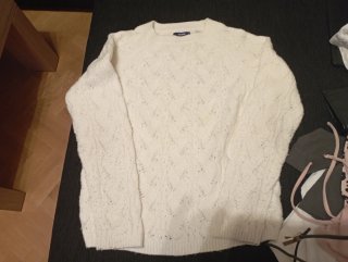 Jersey Blanco de Punto Talla 10 140 cm